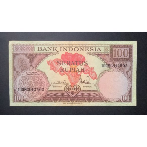 Indonézia 100 Rupiah 1959 VF 