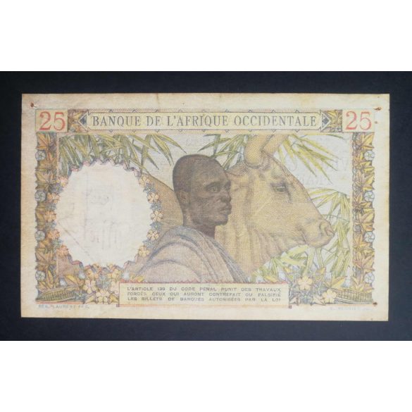 Francia Nyugat-Afrika 25 Francs 1953 F 
