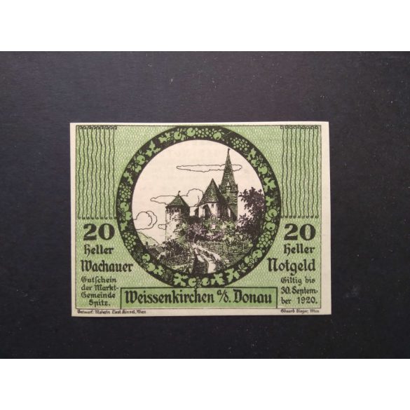 Ausztria 20 Heller 1920 Unc Weissenkirchen 