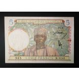 Francia Nyugat-Afrika 5 Francs 1942 VF+