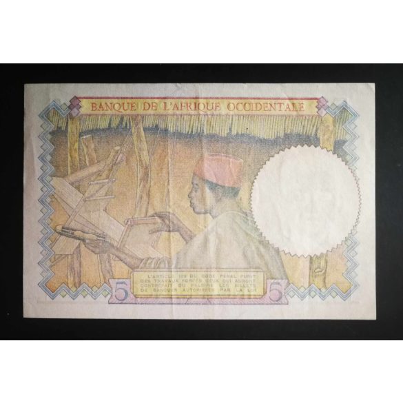 Francia Nyugat-Afrika 5 Francs 1942 VF+