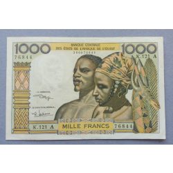   Nyugat-Afrikai Államok, Elefántcsontpart 1000 Francs 1965 VF+