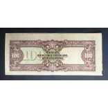Philippines Japanese Occupation 100 Pesos 1944 F-
