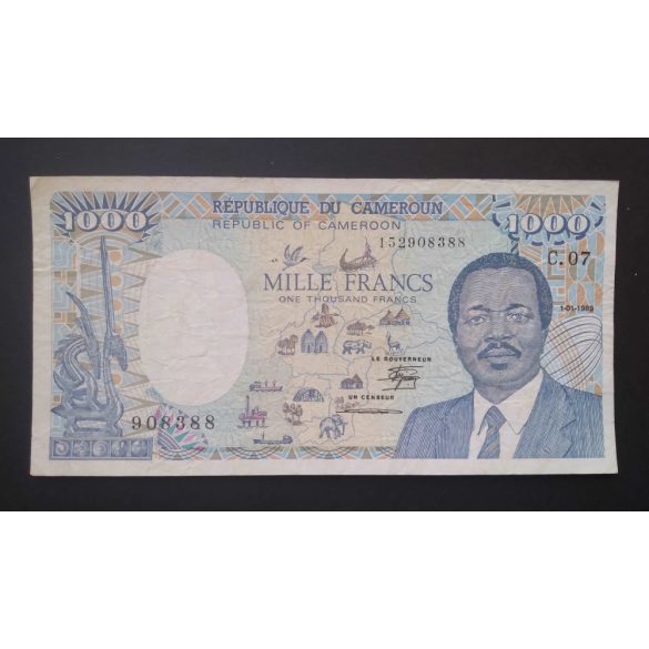 Cameroon 1000 Francs 1989 F