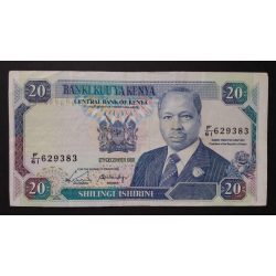 Kenya 20 Shillings 1988 F+