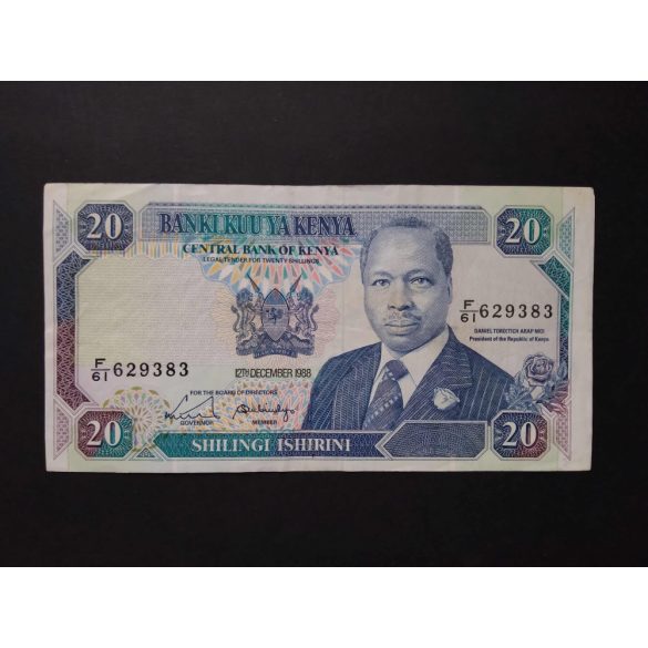 Kenya 20 Shillings 1988 F+