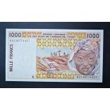 West African States Senegal 1000 Francs 2002 Unc