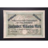 Germany 500 Billion Mark 1923 VF Wattenscheid