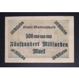 Germany 500 Billion Mark 1923 VF Wattenscheid