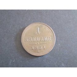 Magyarország 1 Krajcár 1851 B XF patina