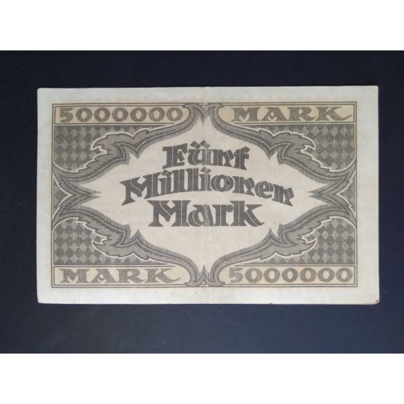 Germany 5 Million Mark 1923 Hamburg VF