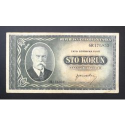 Csehszlovákia 100 Korun 1945 F