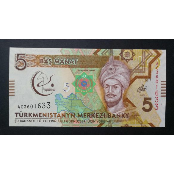 Türkmenisztán 5 Manat 2017 UNC