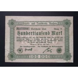 Germany 100000 Mark 1923 F Aachen