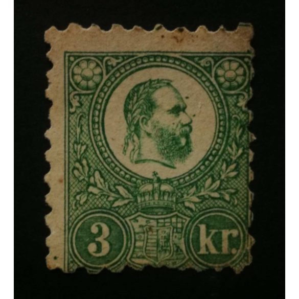 Hungary 1871 3 Kr. engraved, (*) mint without gum