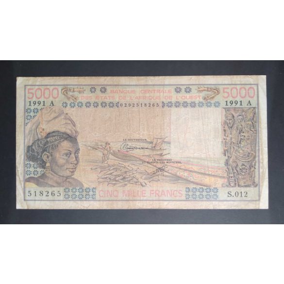 West African States 5000 Francs 1991 F