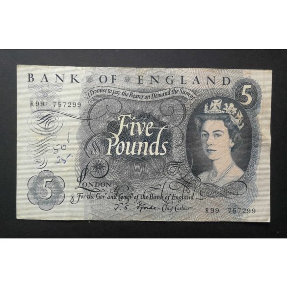 England 5 Pounds 1966 F