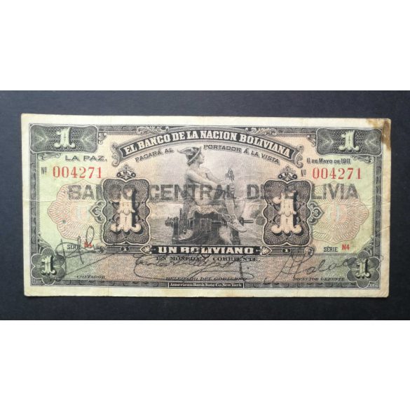 Bolivia 1 Boliviano 1911 VG