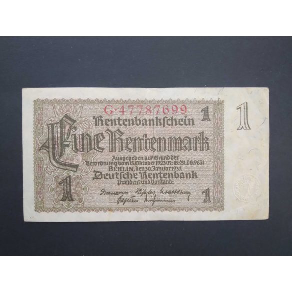 Germany 1 Rentenmark 1937 VF