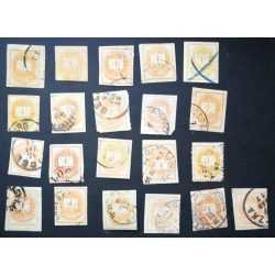 Hungary 1874-98 newspaper stamp 21 pcs. used