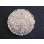 Hungary Ferenc József 1 Korona 1896 KB silver