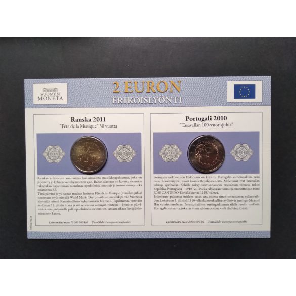 EU 2 Euro set of 2 pcs commemorative coins Unc