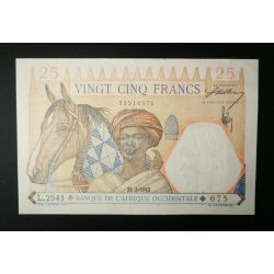Francia Nyugat-Afrika 25 Francs 1942 XF