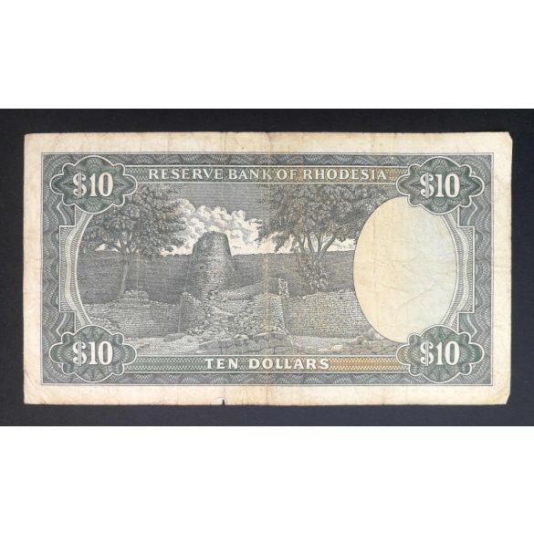 Rhodesia 10 Dollars 1976 F-