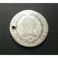   Hungary I. Ferenc 10 Krajcár 1815 B, silver 3.6 g, perforated