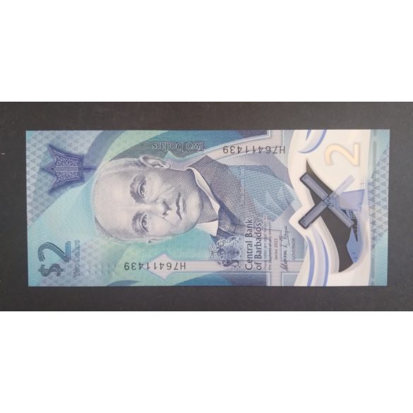 Barbados 2 Dollars 2022 UNC 