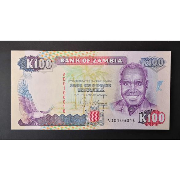 Zambia 100 Kwacha 1991 Unc-