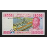 Central African States Chad 2000 Francs 2002 UNC