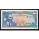 Kenya 20 Shillings 1975 F+