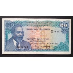 Kenya 20 Shillings 1975 F+