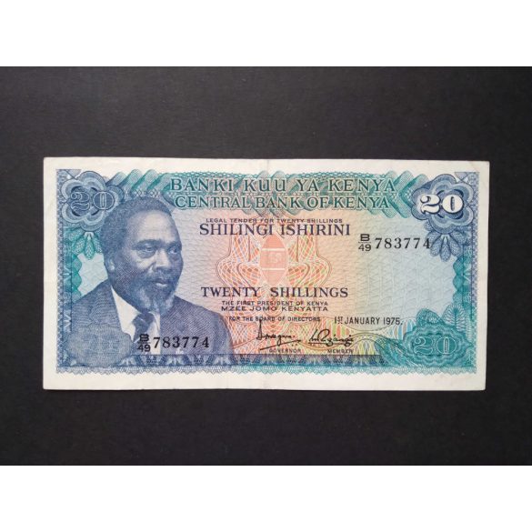 Kenya 20 Shillings 1975 F+