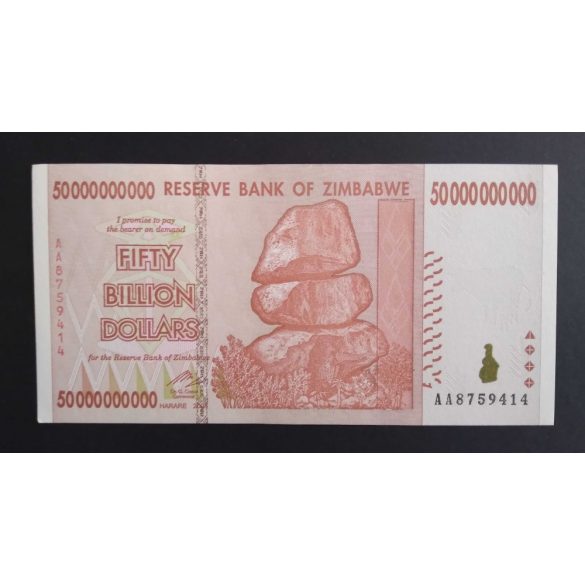 Zimbabwe 50 billion Dollars 2008 UNC