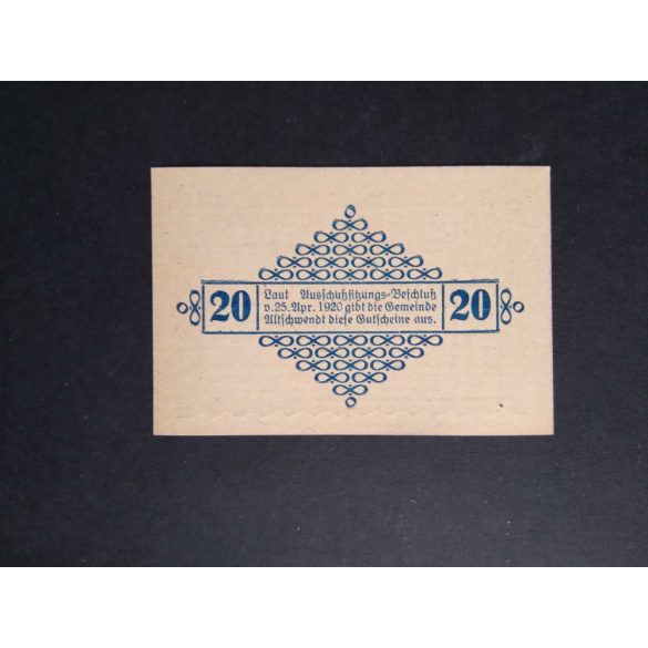 Austria 20 Heller 1920 Unc Altschwendt