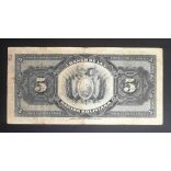 Bolivia 5 Bolivianos 1911 P-113a.2 F