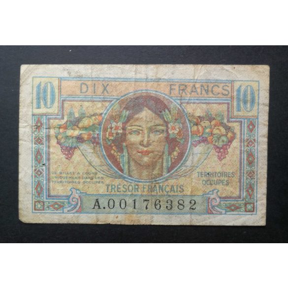 Franciaország 10 Francs 1947 megszállt területek F-