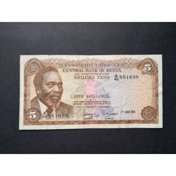 Kenya 5 Shillings 1971 F