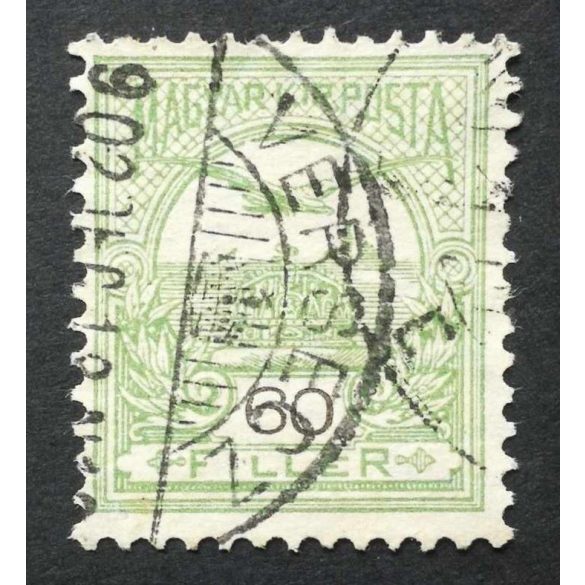Hungary 1900 TURUL 60 F. perf. 12 : 11 3/4 VERSECZ used