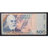 Albania 500 Leke 1996 F