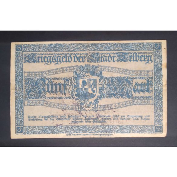 Germany Triberg 5 Mark 1918 F+