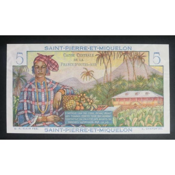Saint Pierre and Miquelon 5 Francs 1946 UNC