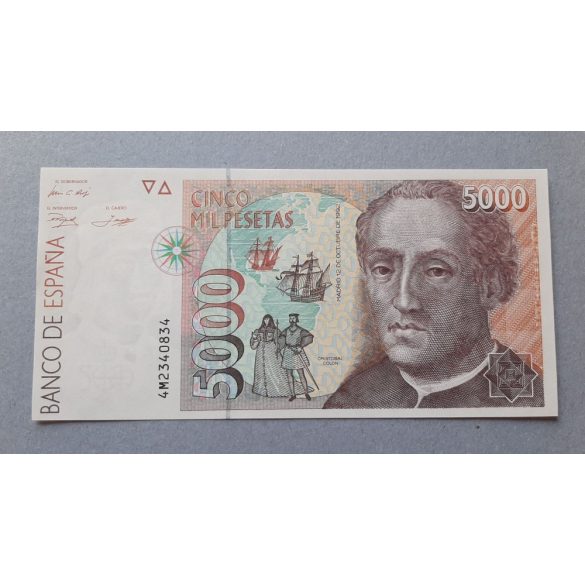 Spanyolország 5000 Pesetas 1992 UNC