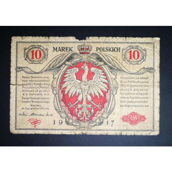 Lengyelország 10 Marek 1917 VG-