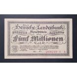 Germany 5 Million Mark Darmstadt 1923 F+