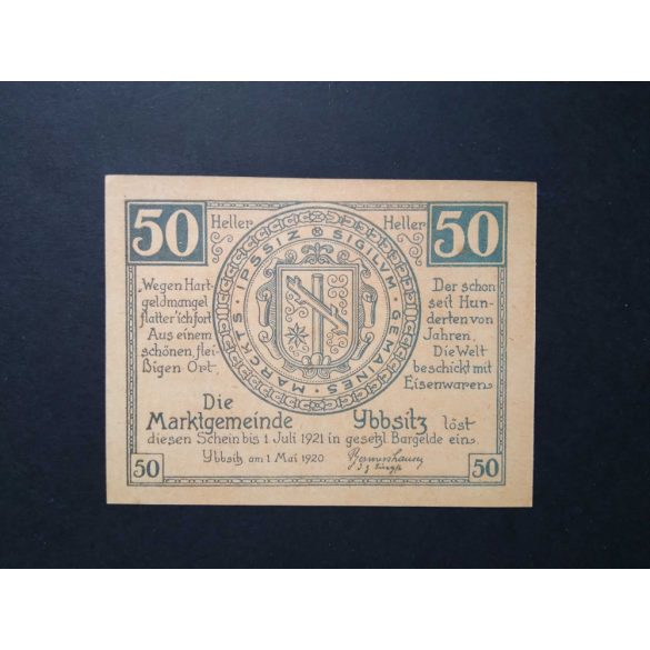 Austria 50 Heller 1920 Unc Ybbsitz
