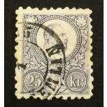 Hungary 1871 10 Kr. engraved, used (GELD-ANWS)NG / SEMLIN