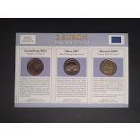 EU 2 Euro set of 3 Unc  Luxembourg 2004, Germany 2007, Slovenia 2009